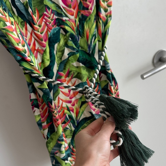 FARM Rio Tropical Print Mini Dress - Green, Pink, Red - Picture 3 of 3